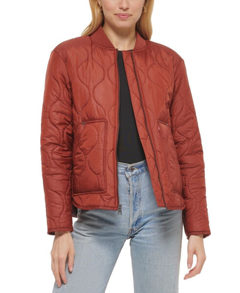 Trendy Women's Onion Quilted Liner Jacket