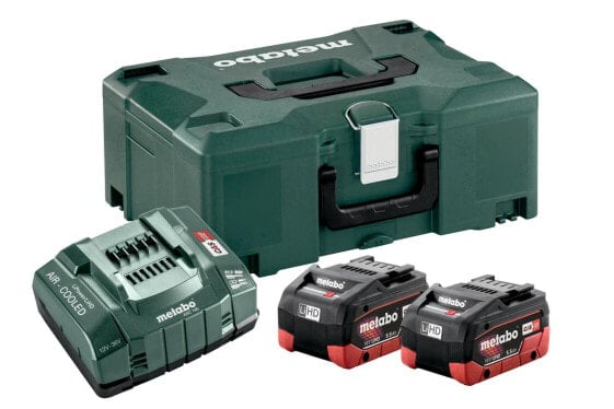 METABO ZESTAW AKUMULATORÓW 2 x 5.5Ah LIHD + ŁADOWARKA ASC 30-36 V + WALIZKA METALOC