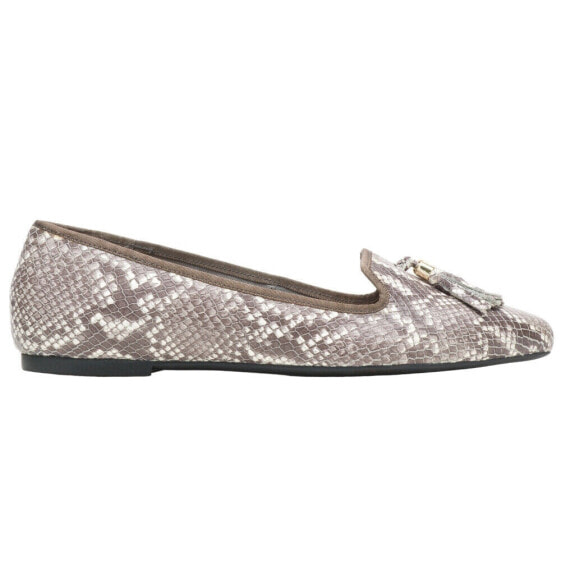 Hush Puppies Sadie Tassel Snake Ballet Womens Grey Flats Casual HW06528-106