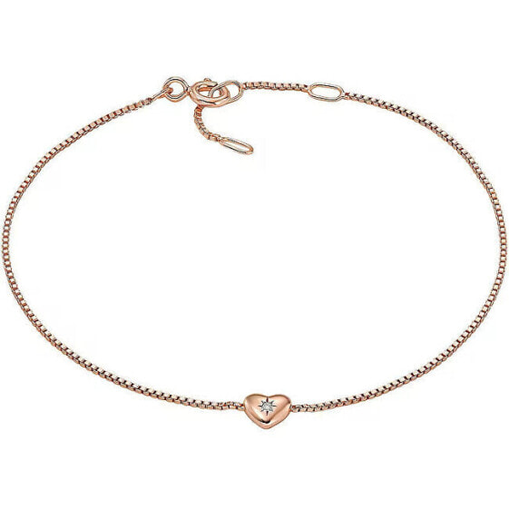 Romantic bronze bracelet with crystal JFS00608791