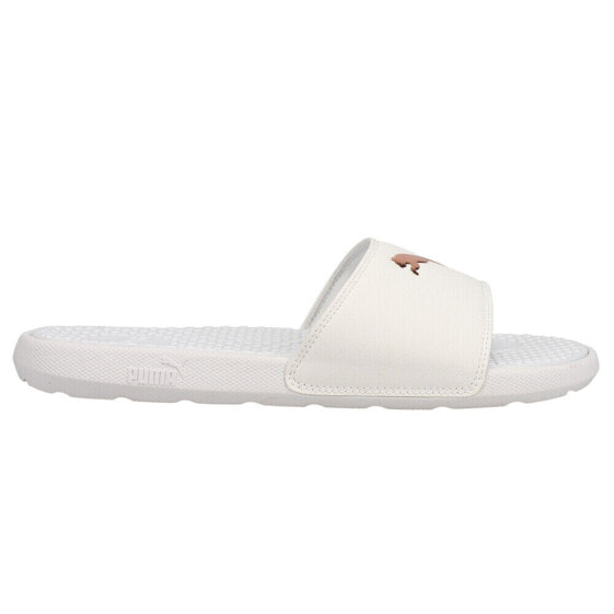 Puma Cool Cat Sport Logo Slide Womens White Casual Sandals 37101614