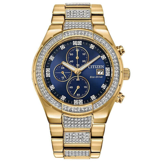 Citizen Men's Eco-Drive Crystal Gold-Tone Watch | 42mm | CA0750-53E