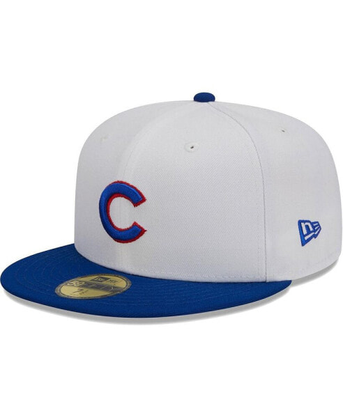Men's White, Royal Chicago Cubs Optic 59FIFTY Fitted Hat