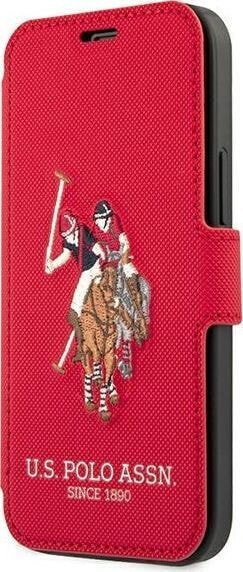 U.S. Polo Assn US Polo USFLBKP12LPUGFLRE iPhone 12 Pro Max 6,7" czerwony/red book Polo Embroidery Collection