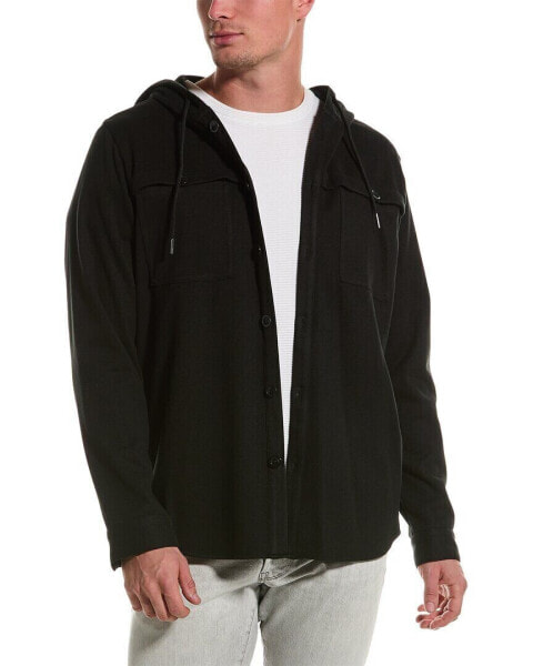 Karl Lagerfeld Hooded Overshirt Men's Black S