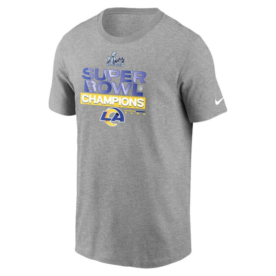 Men's Heather Charcoal Los Angeles Rams 2021 Super Bowl Champions Locker Room Trophy Collection T-Shirt