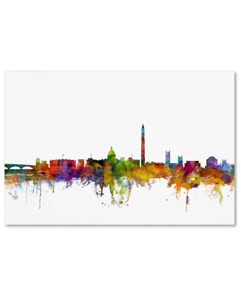 Michael Tompsett 'Washington DC Skyline II' Canvas Art - 16" x 24"