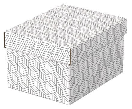Esselte Leitz 628280 - Storage box - White - Rectangular - Cardboard - Pattern - Indoor