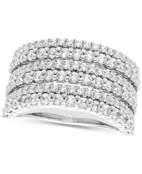 Diamond Multirow Statement Ring (1-1/2 ct. t.w.) in 14k White Gold