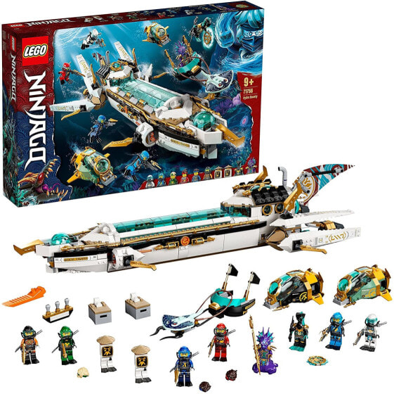 LEGO 71756 Ninjago Hydro Bounty, Toy Submarine for Boys and Girls from 9 Years, Set of 10 Ninja Mini Figures, Children.