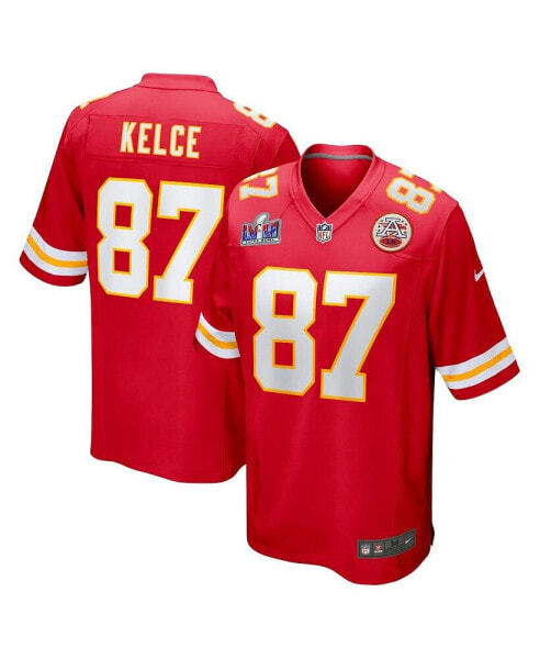 Men's Travis Kelce Red Kansas City Chiefs Super Bowl LVIII Game Jersey