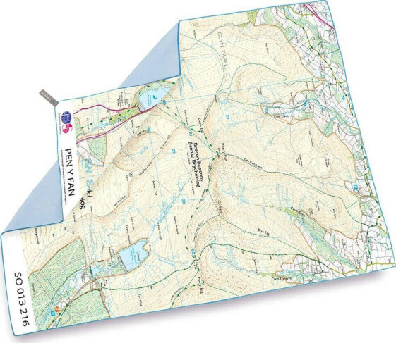 Lifeventure SoftFibre OS Map Giant quick-drying towel, Pen-Y-Fan