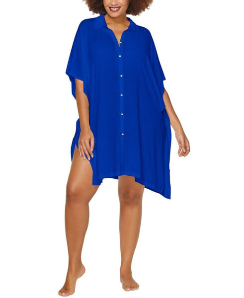 Vacay Button-Up Shirt Cover-Up