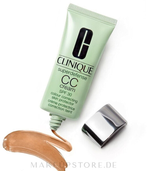 Getönte und schützende CC Creme - Clinique Superdefense CC-cream Colour Correcting Skin Protector SPF 30 Light Medium