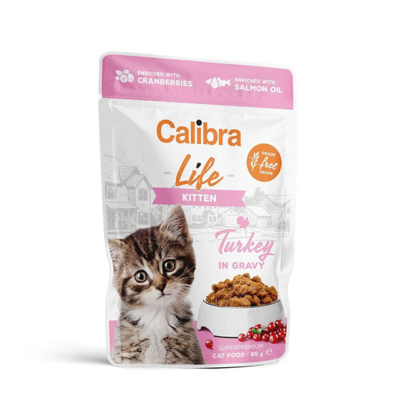 CALIBRA Life Pouch Kitten Turkey In Sauce 28x85g Wet Cat Food