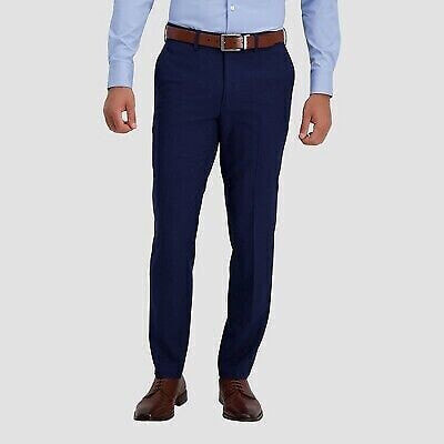 Haggar H26 Men's Premium Stretch Slim Fit Dress Pants - Midnight Blue 30x32