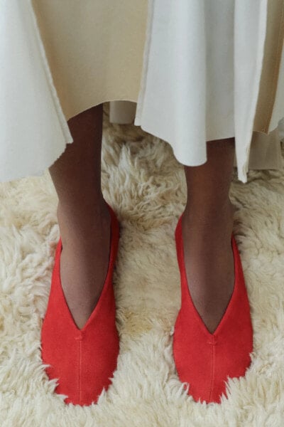 SUEDE BALLET FLATS