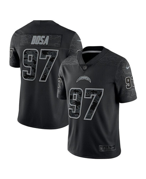 Men's Joey Bosa Black Los Angeles Chargers Reflective Limited Jersey