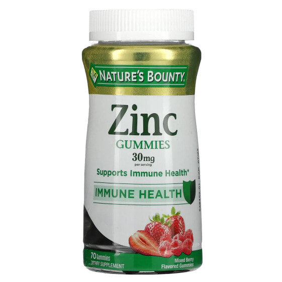 Zinc Gummies, High Potency, Mixed Berry, 30 mg, 70 Gummies