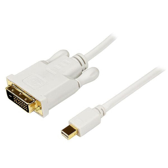 StarTech.com 3 ft Mini DisplayPort to DVI Adapter Converter Cable – Mini DP to DVI 1920x1200 - White - 0.9 m - mini DisplayPort - DVI-D - Male - Male - Straight