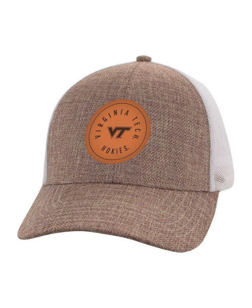 Men's Tan/White Virginia Tech Hokies Pregame Adjustable Hat