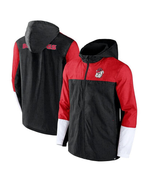 Men's Black, Red Georgia Bulldogs Game Day Ready Full-Zip Jacket