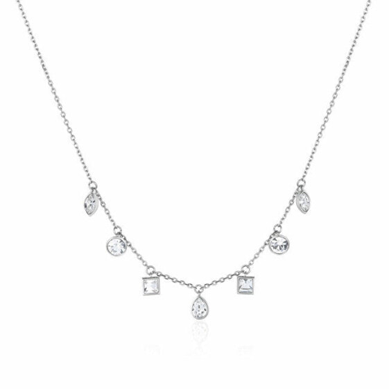 Charming steel necklace with Rain crystals BNR06
