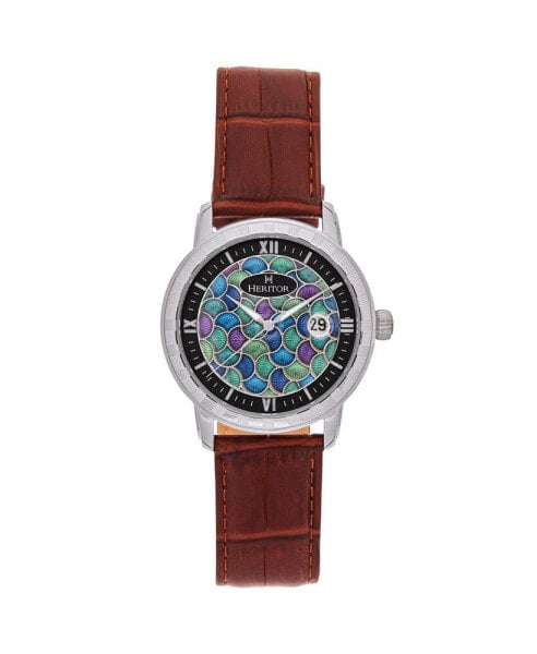 Часы Heritor Automatic Protege Leather - Silver/Brown