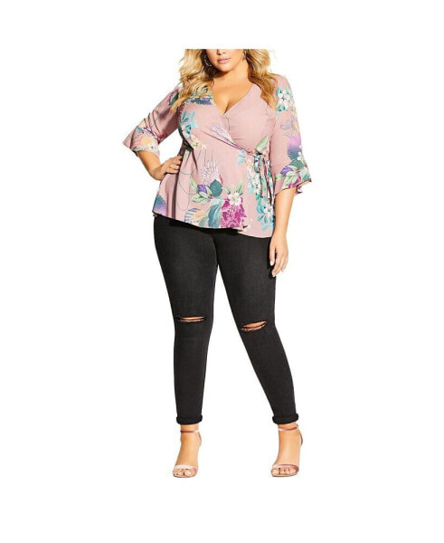 Women's Heartwine Floral Top