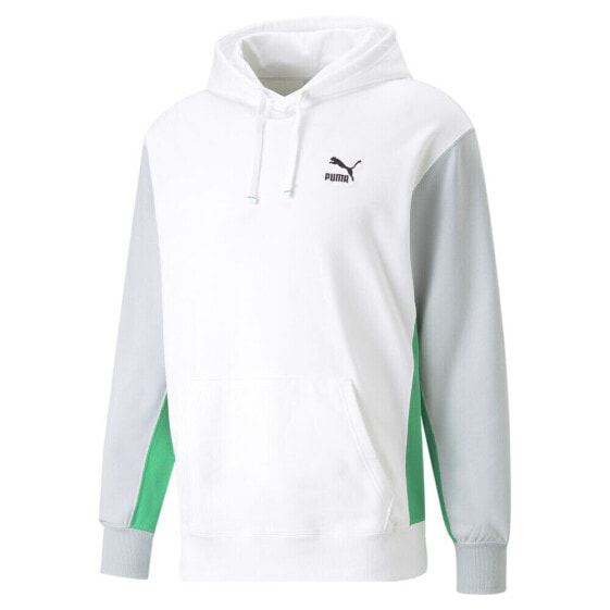 Puma Classics Block Pullover Hoodie Mens White Casual Outerwear 53561997