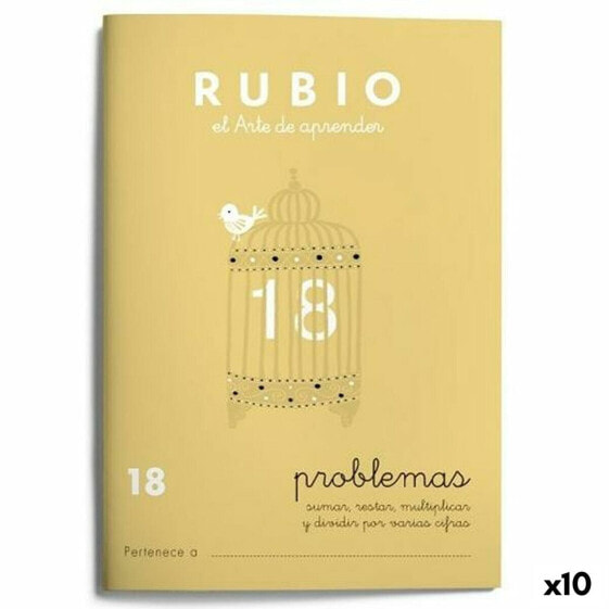 Тетрадь по математике Rubio Nº 18 A5 испанский 20 Листья (10 штук)
