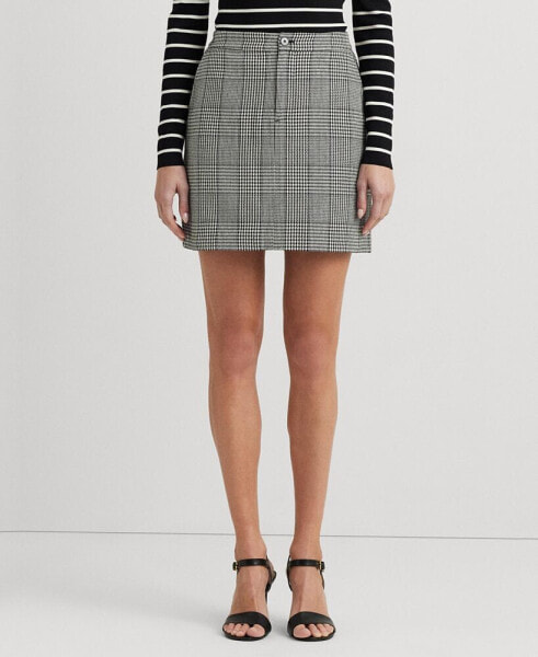 Women's Glen Plaid Mini Pencil Skirt