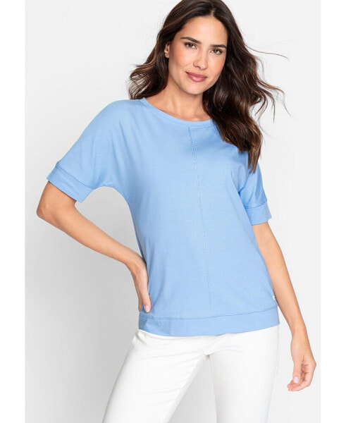 Women's Cotton Blend Short Sleeve Round Neck T-Shirt