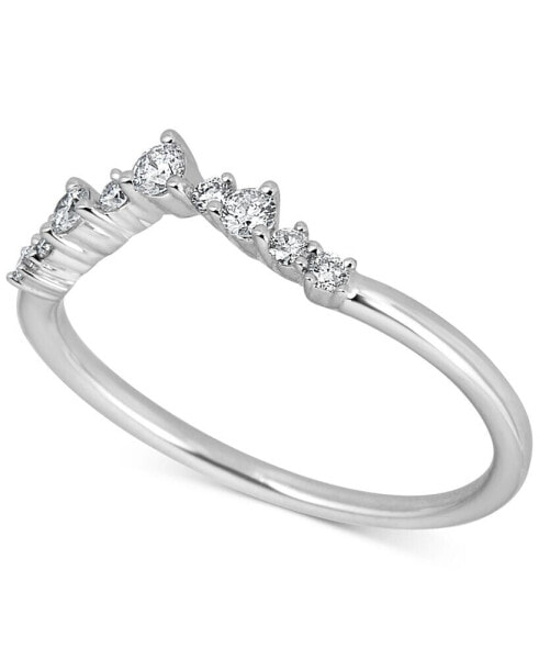 Кольцо Macy's Diamond V-Shape Wedding Band