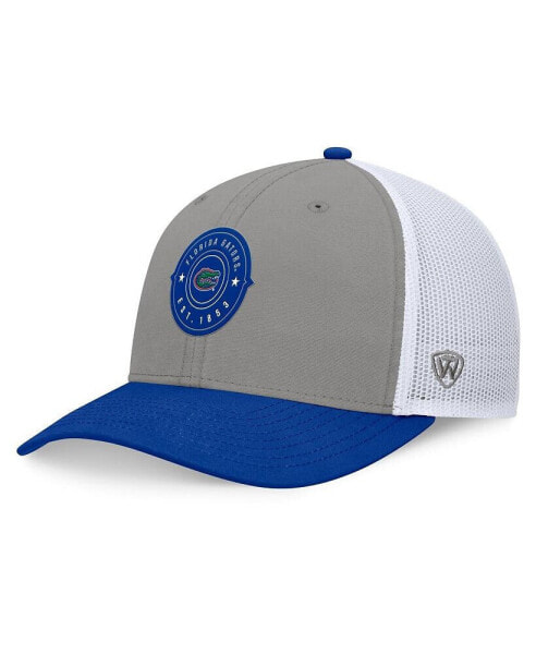 Men's Gray/Royal Florida Gators Rob Trucker Adjustable Hat