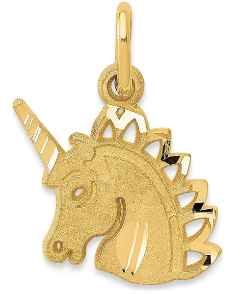 Unicorn Charm Pendant in 14k Yellow Gold