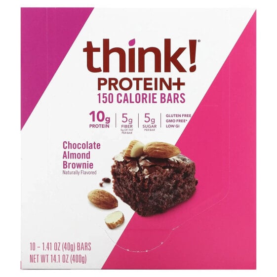 Протеиновый батончик Think! Protein+, Шоколадно-арахисовый, 10 шт, 40 г каждый