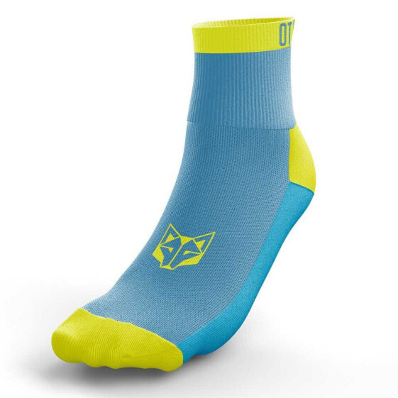 OTSO Multi-sport Low Cut Light Blue&Fluo Yellow socks