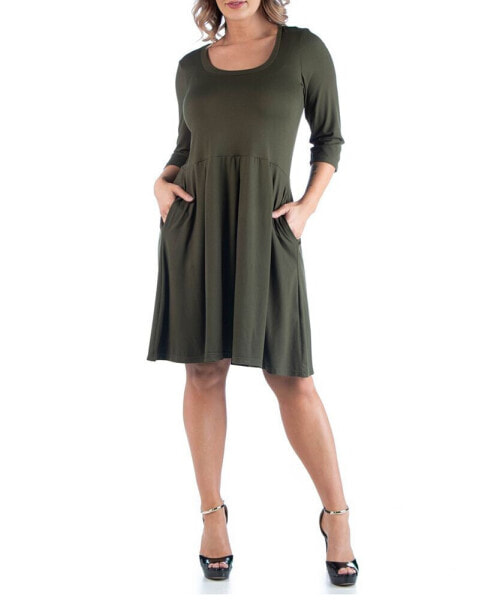 Women's Plus Size Fit and Flare Dress