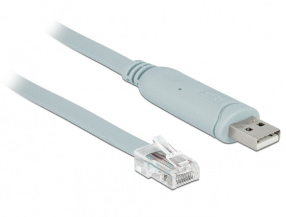 Разъем USB 2.0 Type-A Delock 63920 серый 0,5 м - RJ45 - мужской - мужской