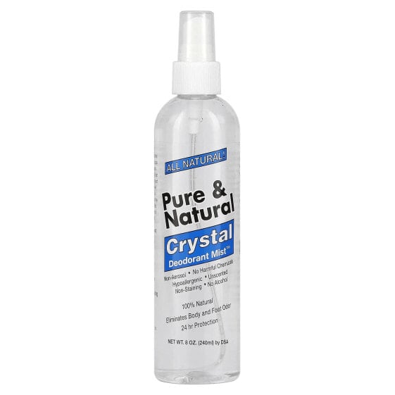 Pure & Natural, Crystal Deodorant Mist, Unscented, 8 oz (240 ml)