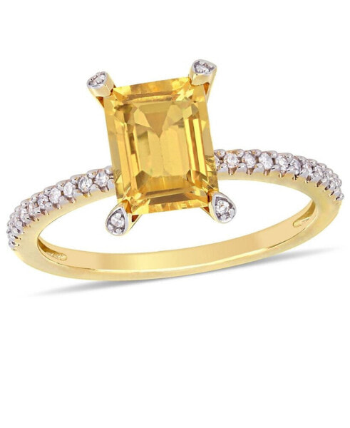 Кольцо Macy's Citrine and Diamond