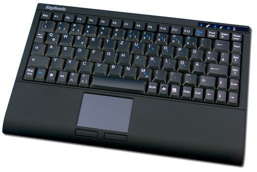 KeySonic ACK-540U+ - Mini - USB - Membrane - QWERTZ - Black