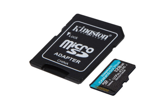 Kingston Canvas Go! Plus - 128 GB - MicroSD - Class 10 - UHS-I - 170 MB/s - 90 MB/s - накопитель памяти