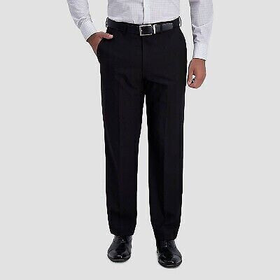 Haggar H26 Men's Premium Stretch Classic Fit Dress Pants - Black 38x32
