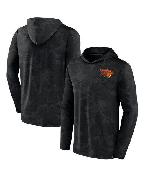 Men's Black Oregon State Beavers Camo Hoodie Long Sleeve T-shirt