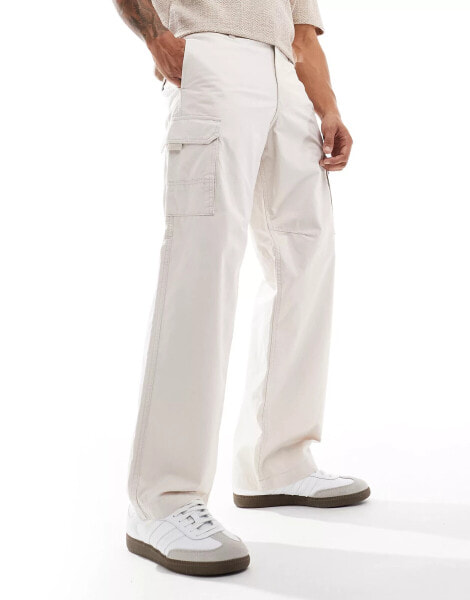 ADPT loose fit cargo trouser in beige