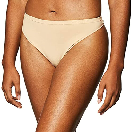 Calvin Klein Women's Pure Seamless Thong Panty, Bare, X-Large