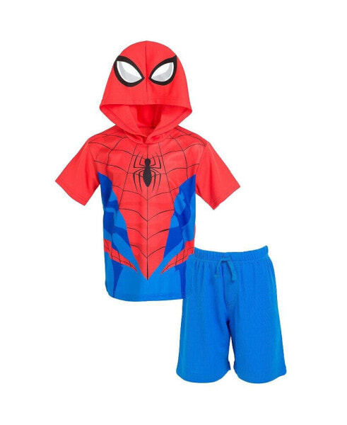 Toddler Boys Spider-Man Athletic Graphic T-Shirt Mesh Shorts Spider-Man