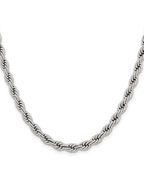 Stainless Steel 6mm Rope Chain Necklace